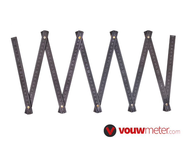 Vouwmeter bedrukken N-W2B52-Zwart